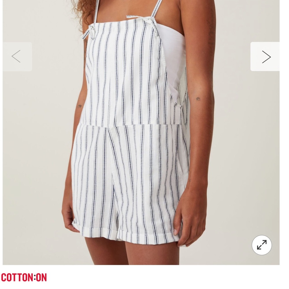 Cotton On Blue and White Striped Playsuit
